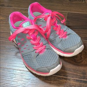 Nike Flex 2013 Run Fitsole Grey and Pink Women 7.5